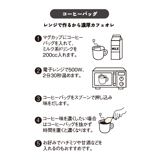 ミルクブリューコーヒーバッグ オーガニックデカフェ 12個入
