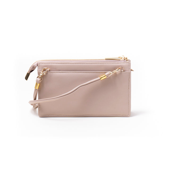 Italian leather croco embossed wallet shoulder bag MADERA