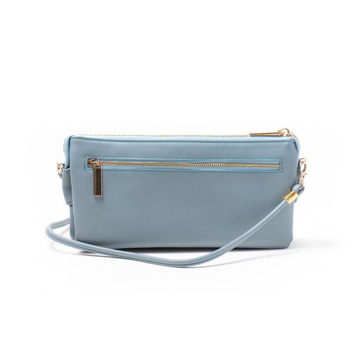 Italian leather croco embossed wallet shoulder bag MADERA