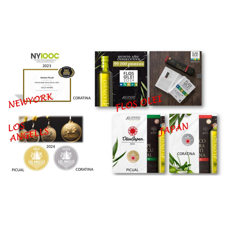 エクストラバージンオリーブオイル (各種3本入り2セット)ALONSO