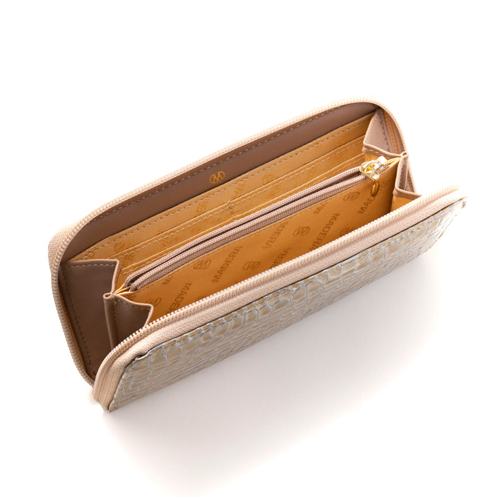 イタリアンレザークロコ型押 ラウンドファスナー財布 MADERA(マデーラ)
