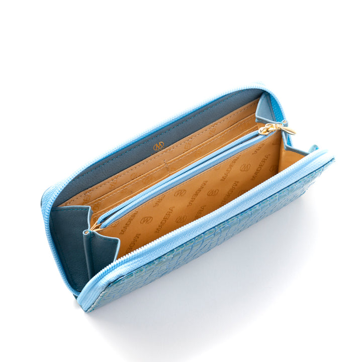 両面イタリアンレザークロコ型押 ラウンドファスナー財布 MADERA(マデーラ)