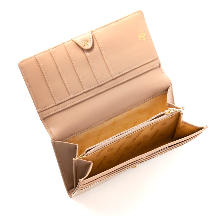 Italian leather croco embossed long wallet MADERA