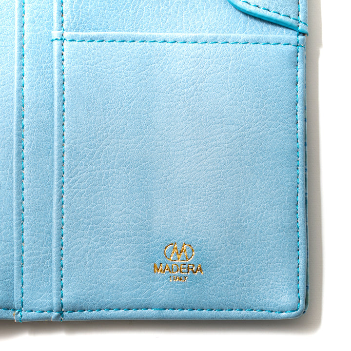 Italian leather croco embossed long wallet MADERA