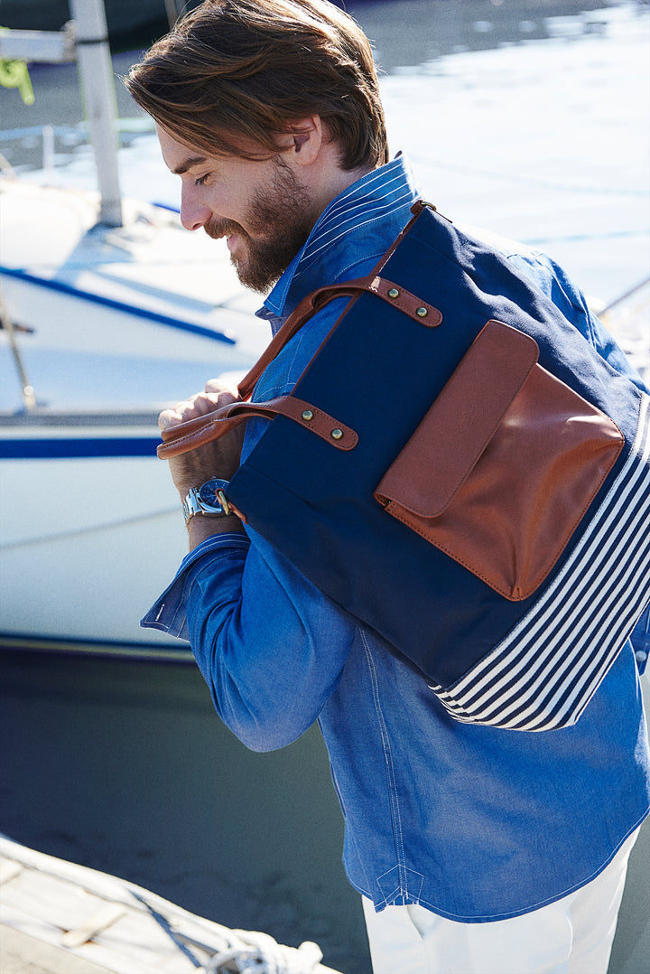 ボーダートートバッグ H・L(アッシュ・エル)