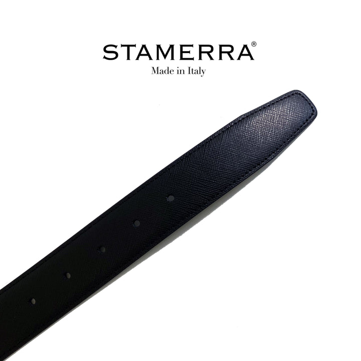 Italian leather men's belt 35mm width STAMERRA