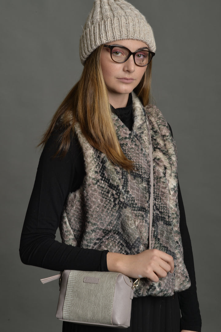 Faux leather shoulder bag FRANCO FERRARO