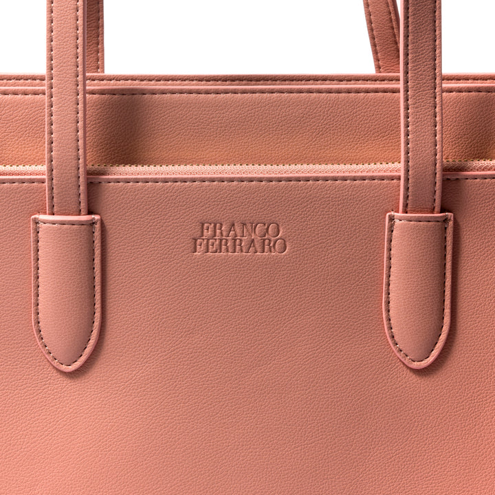A4 size fake leather tote FRANCO FERRARO