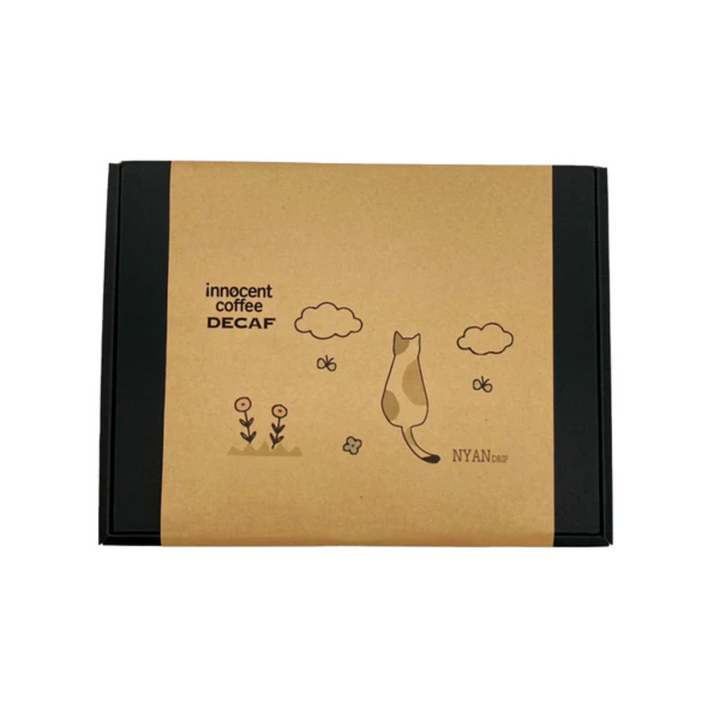 innocent coffee decaf pattern drip coffee gift set cat