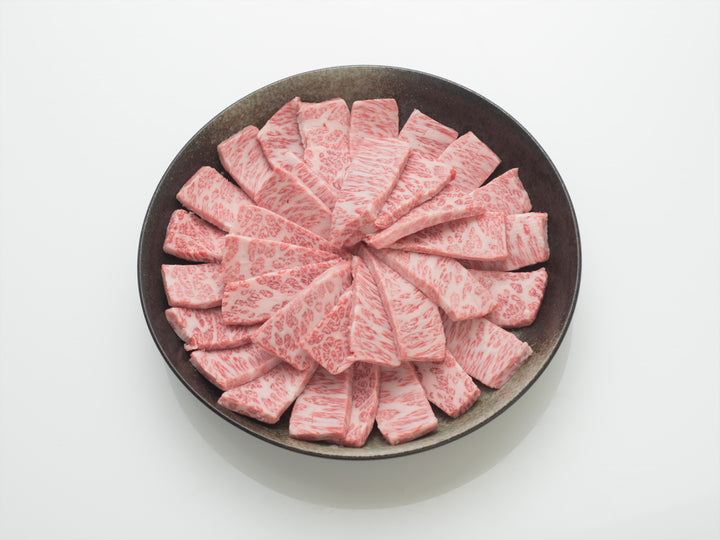 Kagoshima black beef Sankaku (upper rib) for yakiniku 600g grade 4 or higher