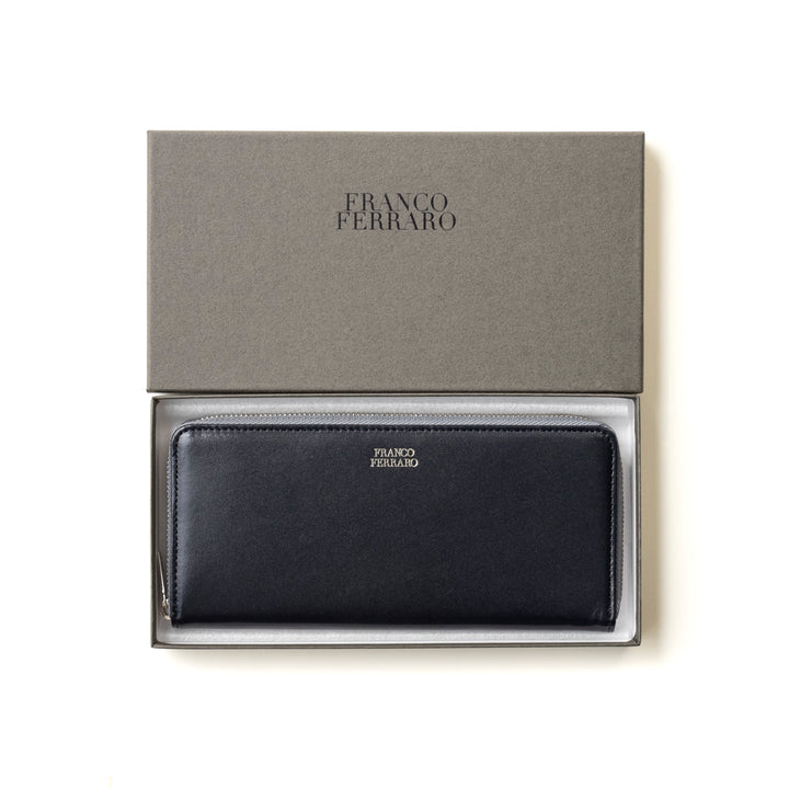 日本製牛革ラウンドファスナー財布 FRANCO FERRARO(フランコフェラーロ)