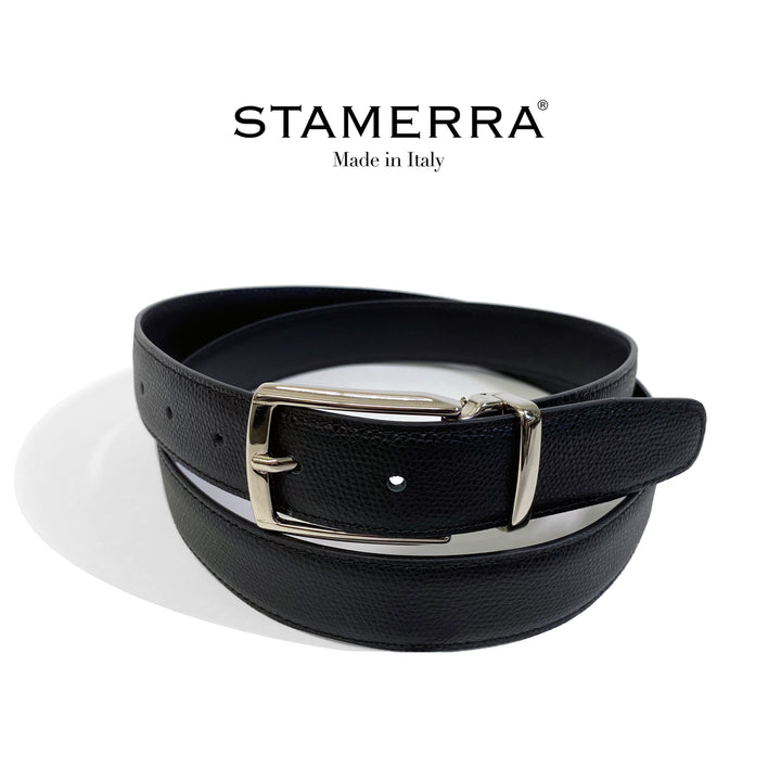 Italian leather men's belt 30mm width STAMERRA