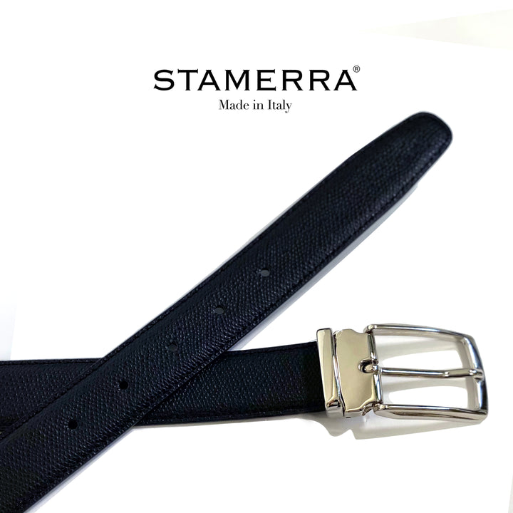 Italian leather men's belt 30mm width STAMERRA