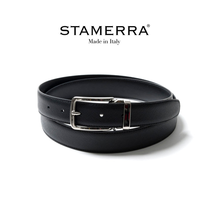 Italian recycled leather belt 30mm width STAMERRA