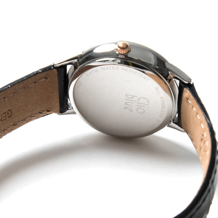 Ladies cowhide belt watch Clio Blue