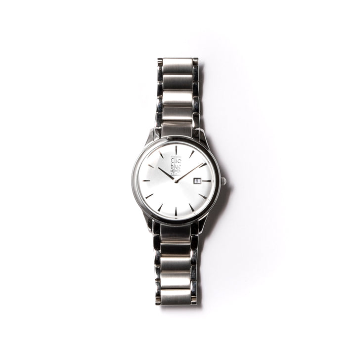 Men's metal watch with calendar Clio Blue