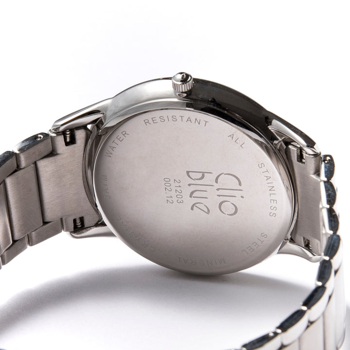 Men's metal watch with calendar Clio Blue