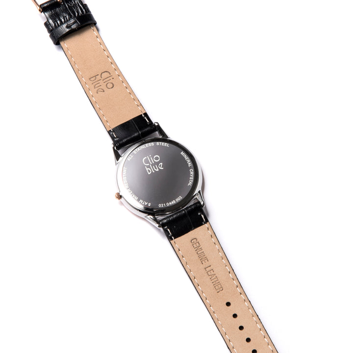 Men's cowhide belt watch Clio Blue