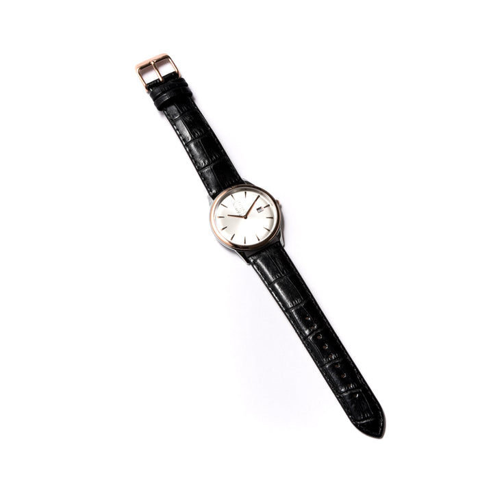 Men's cowhide belt watch Clio Blue