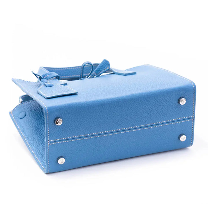 イタリア製 FANNIE MINI Buti 本革バッグ ブルーカラー 底面