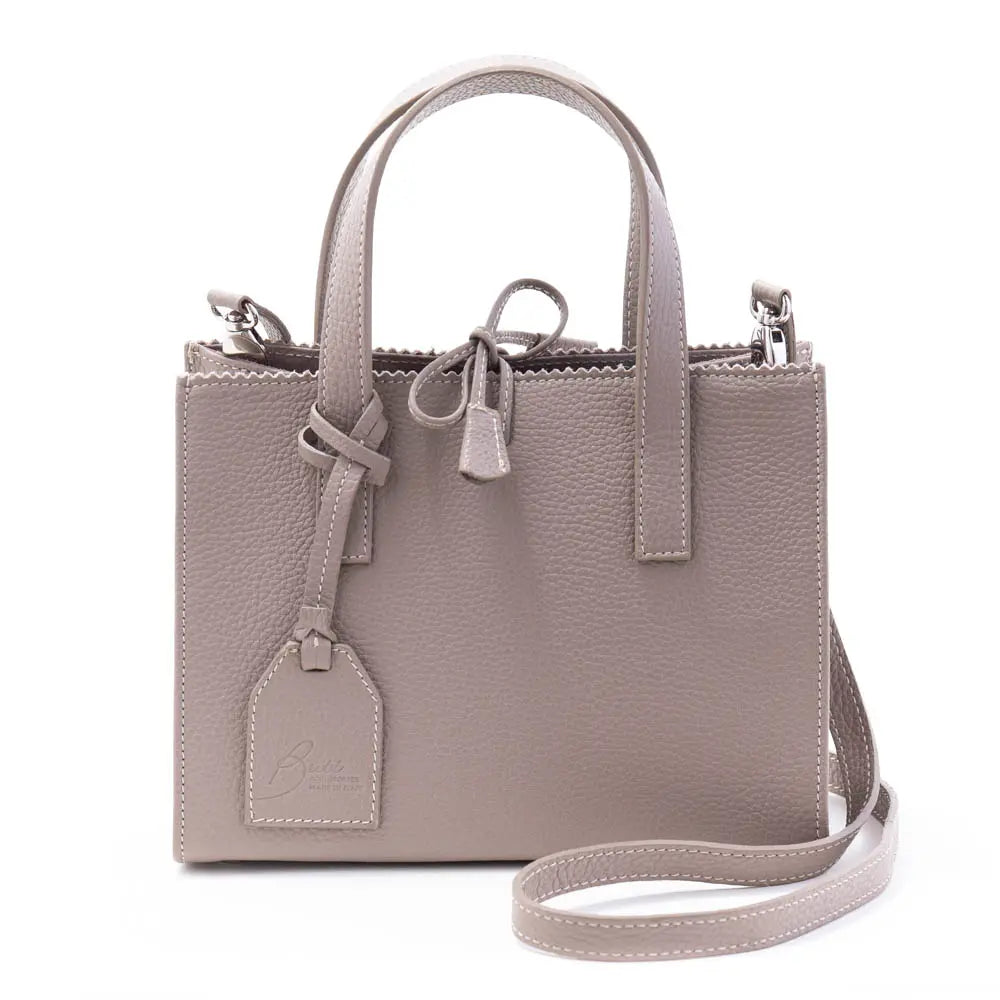 イタリア製 FANNIE MINI Buti 本革バッグ トープカラー 正面