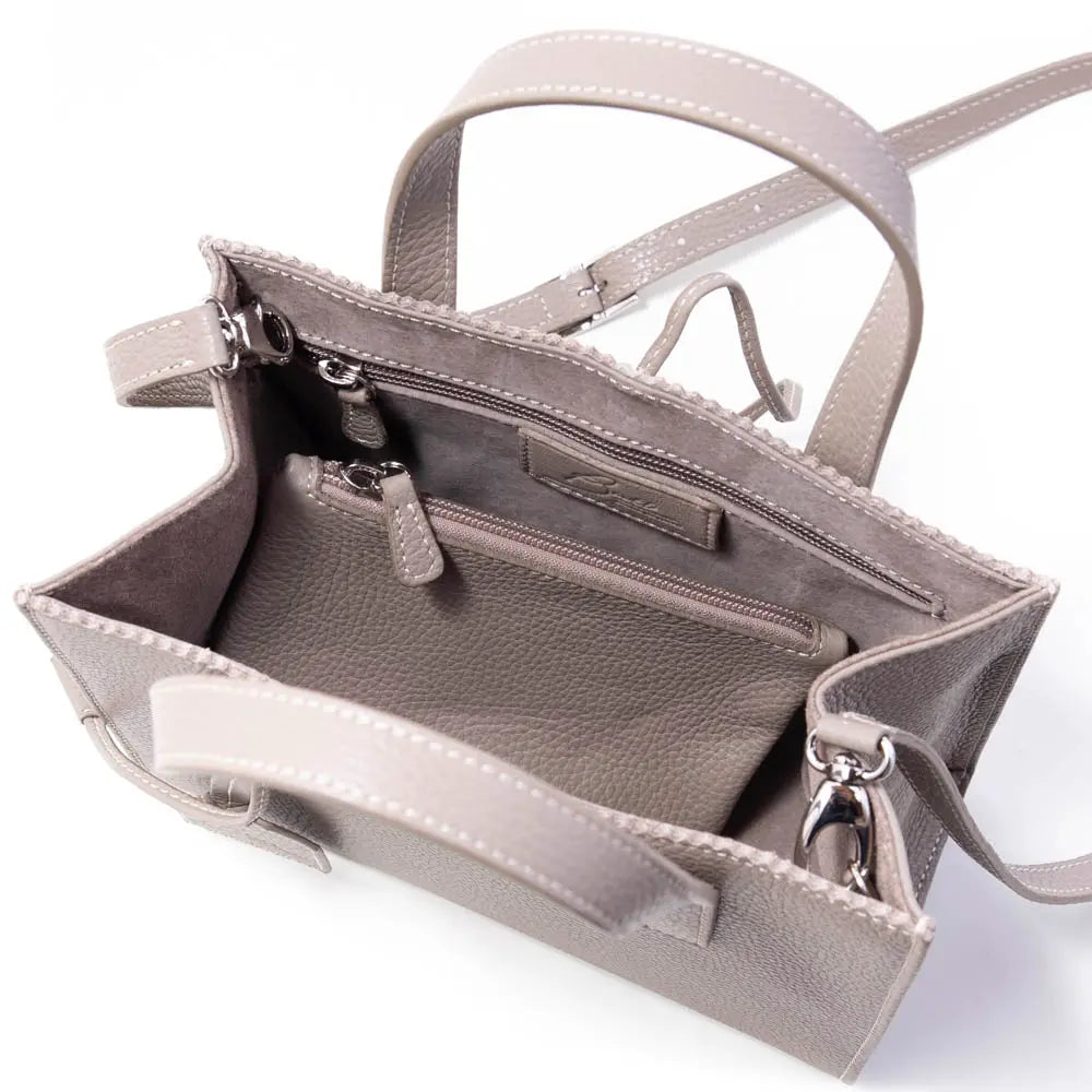 イタリア製 FANNIE MINI Buti 本革バッグ トープカラー 内側