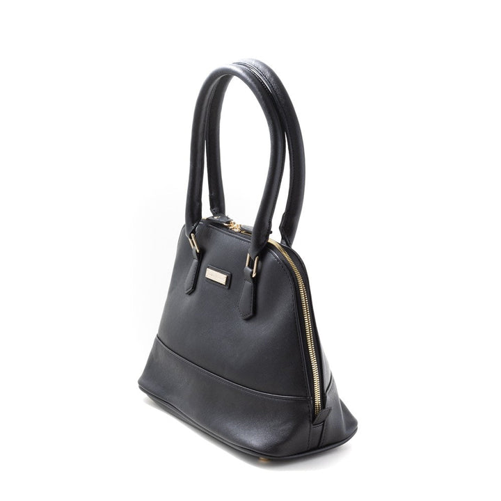 台形フォルム エレガントバッグ ブラック