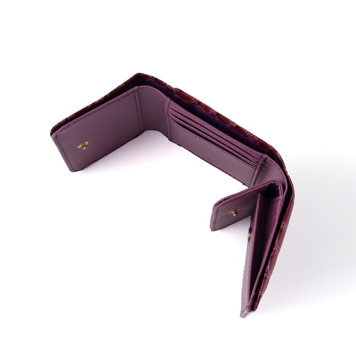 三つ折財布 cathie ferrari パープル