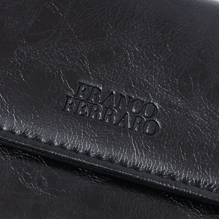 ホック式折財布 FRANCO FERRARO ブラック