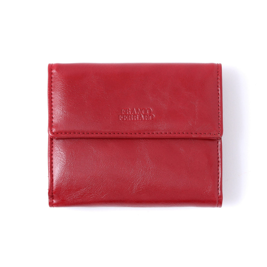 ホック式折財布 FRANCO FERRARO レッド