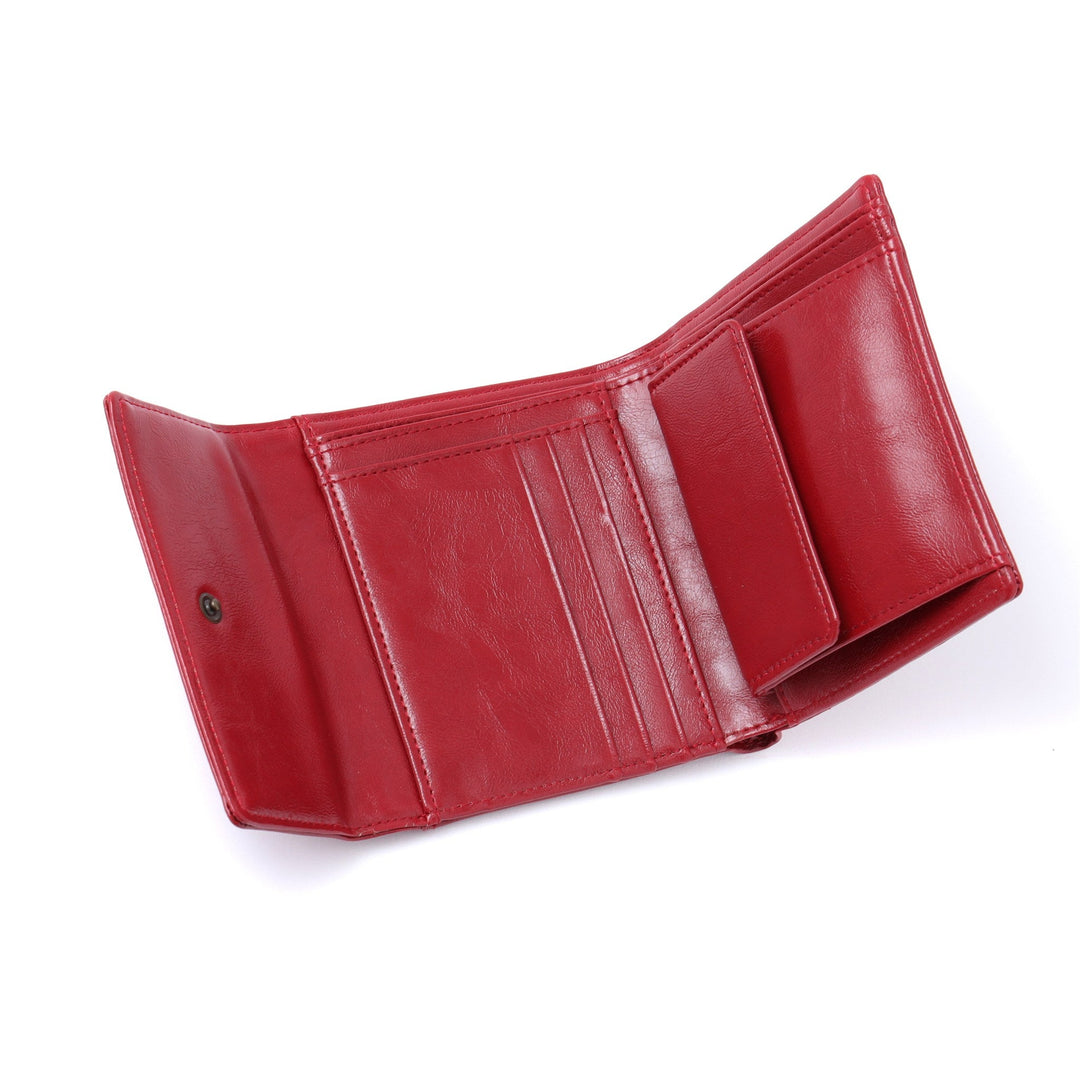 ホック式折財布 FRANCO FERRARO レッド