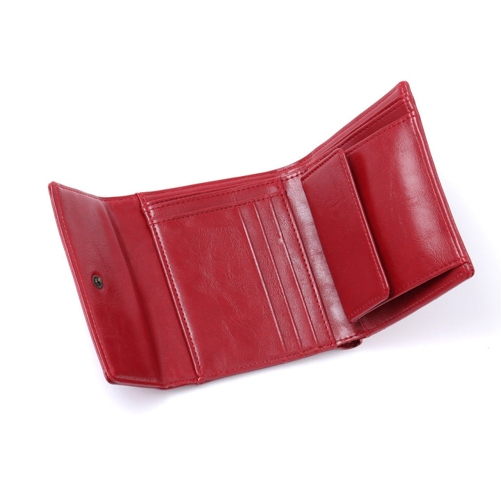 ホック式折財布 FRANCO FERRARO レッド