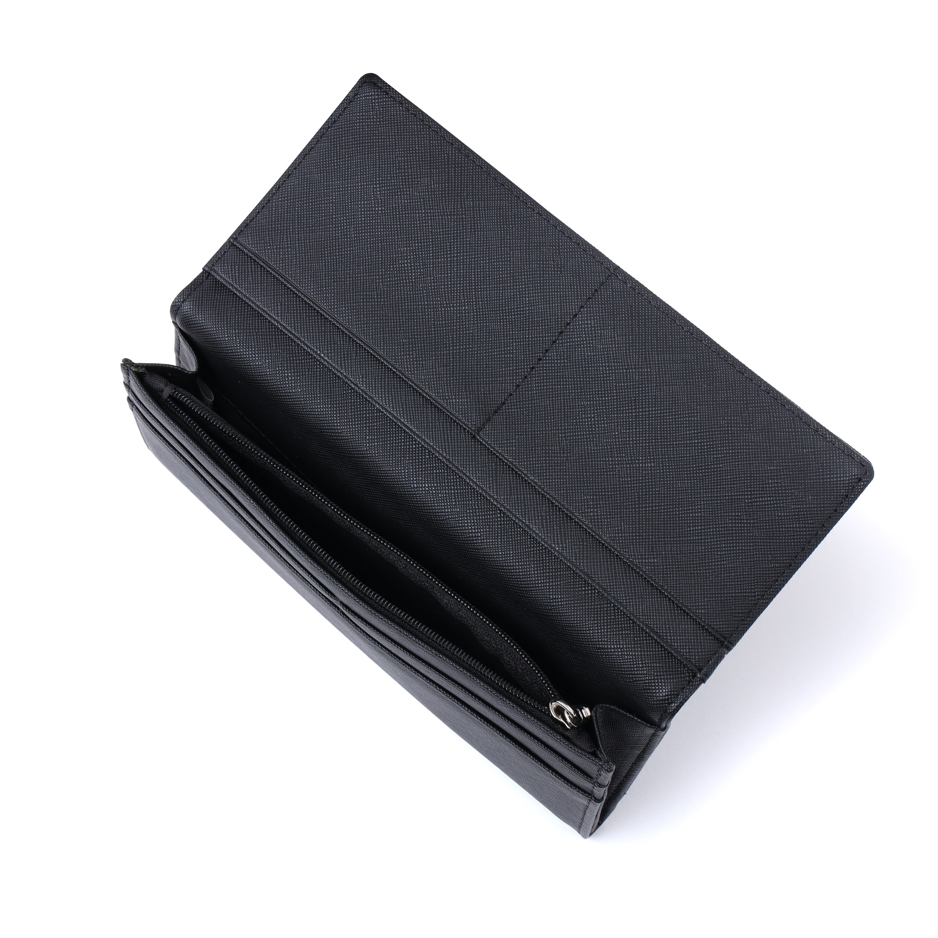 メンズ　長財布　財布　ブラック メンズ長財布 H・L(アッシュ・エル) – ELZION