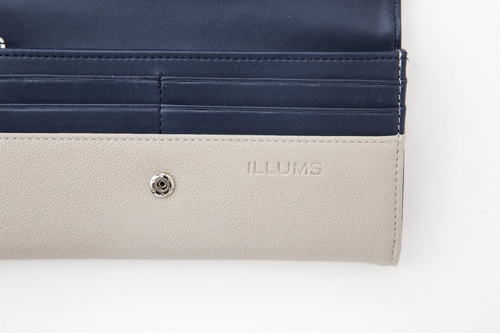 バイカラー長財布 ILLUMS グレー