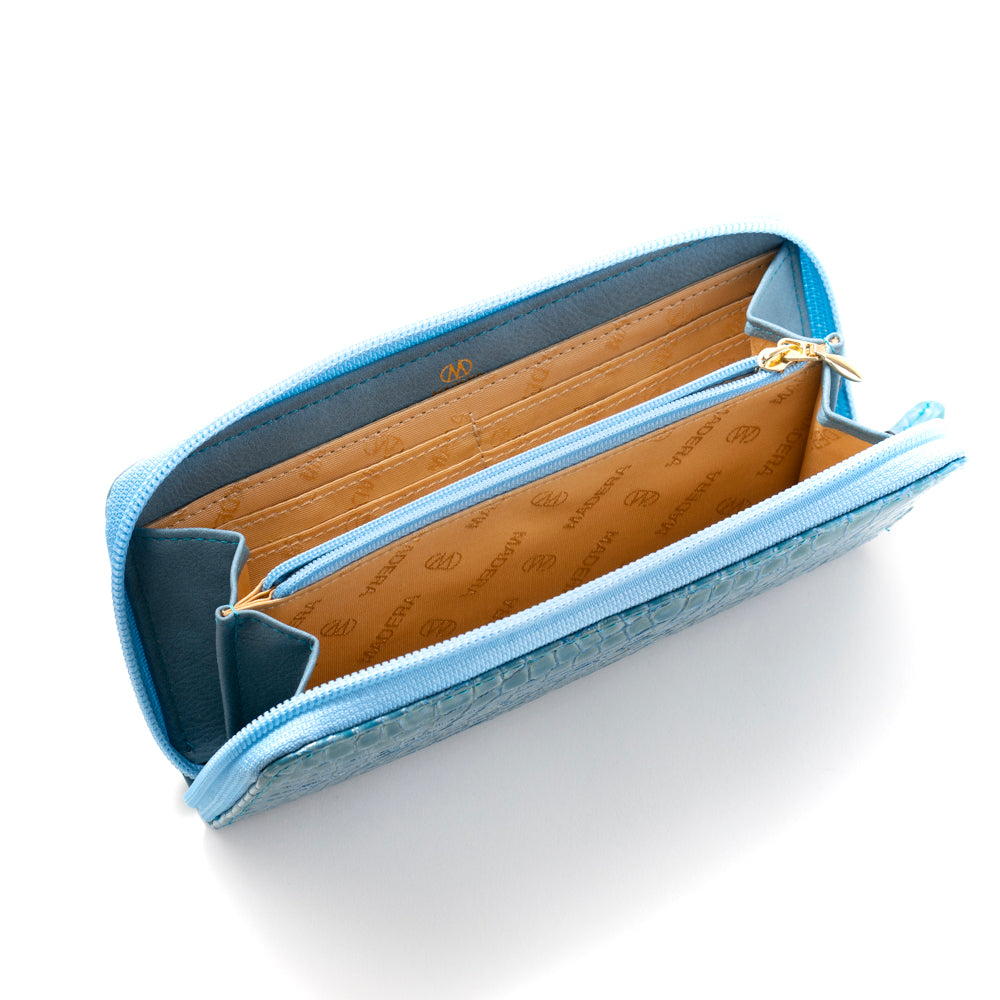 イタリアンレザークロコ型押 ラウンドファスナー財布 MADERA(マデーラ
