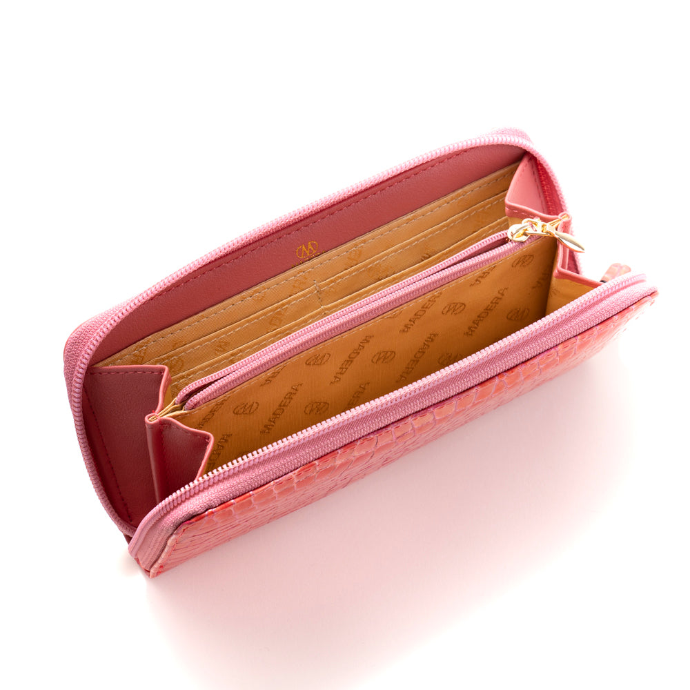 イタリアンレザークロコ型押 ラウンドファスナー財布 MADERA(マデーラ