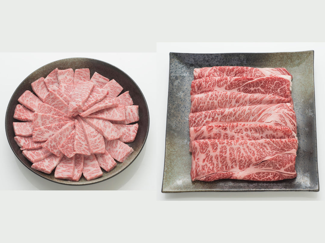 鹿児島黒牛　肩ロースすき焼き用・サンカクバラ焼肉用　計1200gセット　4等級以上