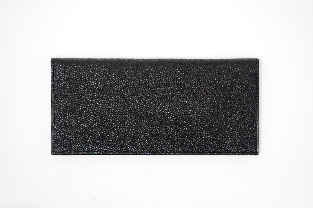 Himeji Kurozan leather long wallet enchanted by ancient Japanese traditional techniques 