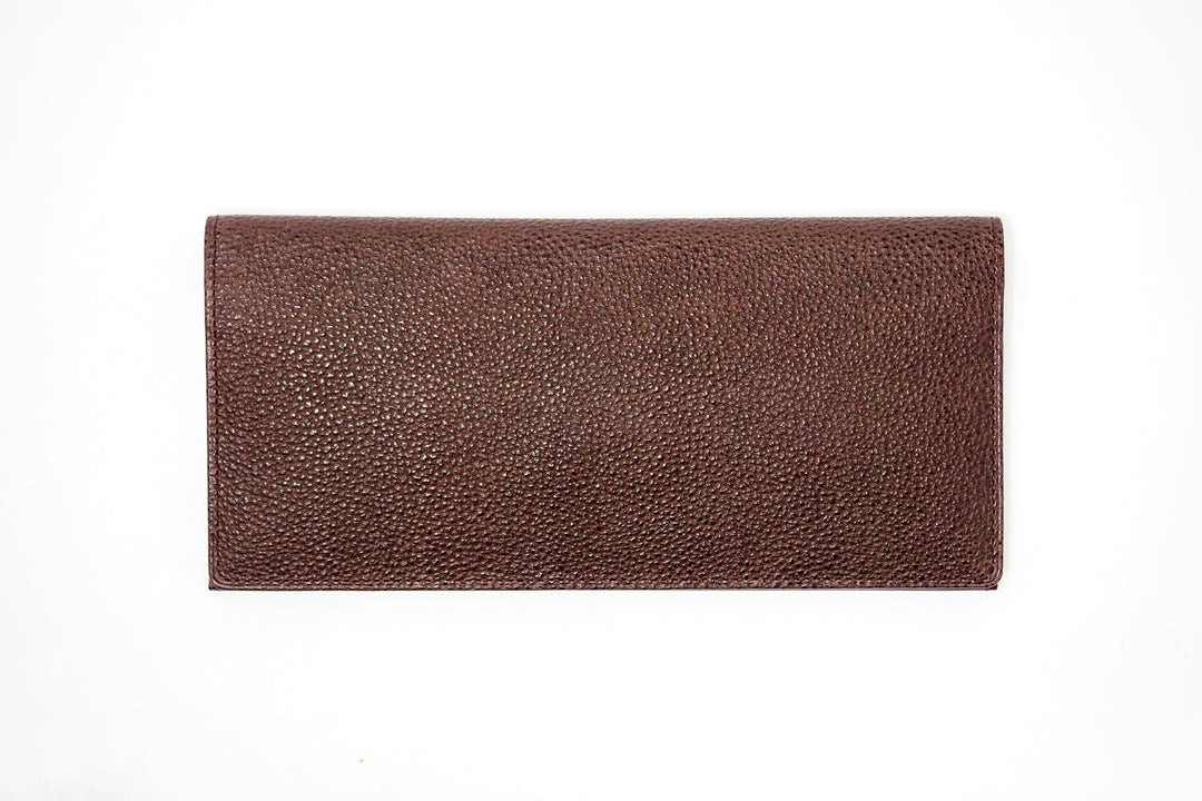 Himeji Kurozan leather long wallet enchanted by ancient Japanese traditional techniques 