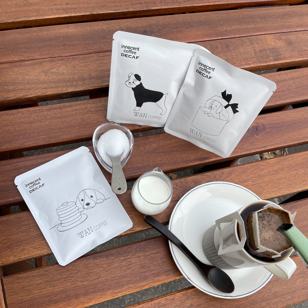 innocent coffee decaf pattern drip coffee gift set dog 