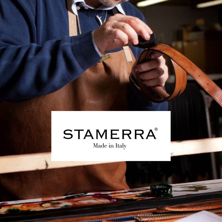 Italian leather men's belt 30mm width STAMERRA