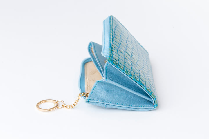 Italian leather croco embossed mini wallet MADERA