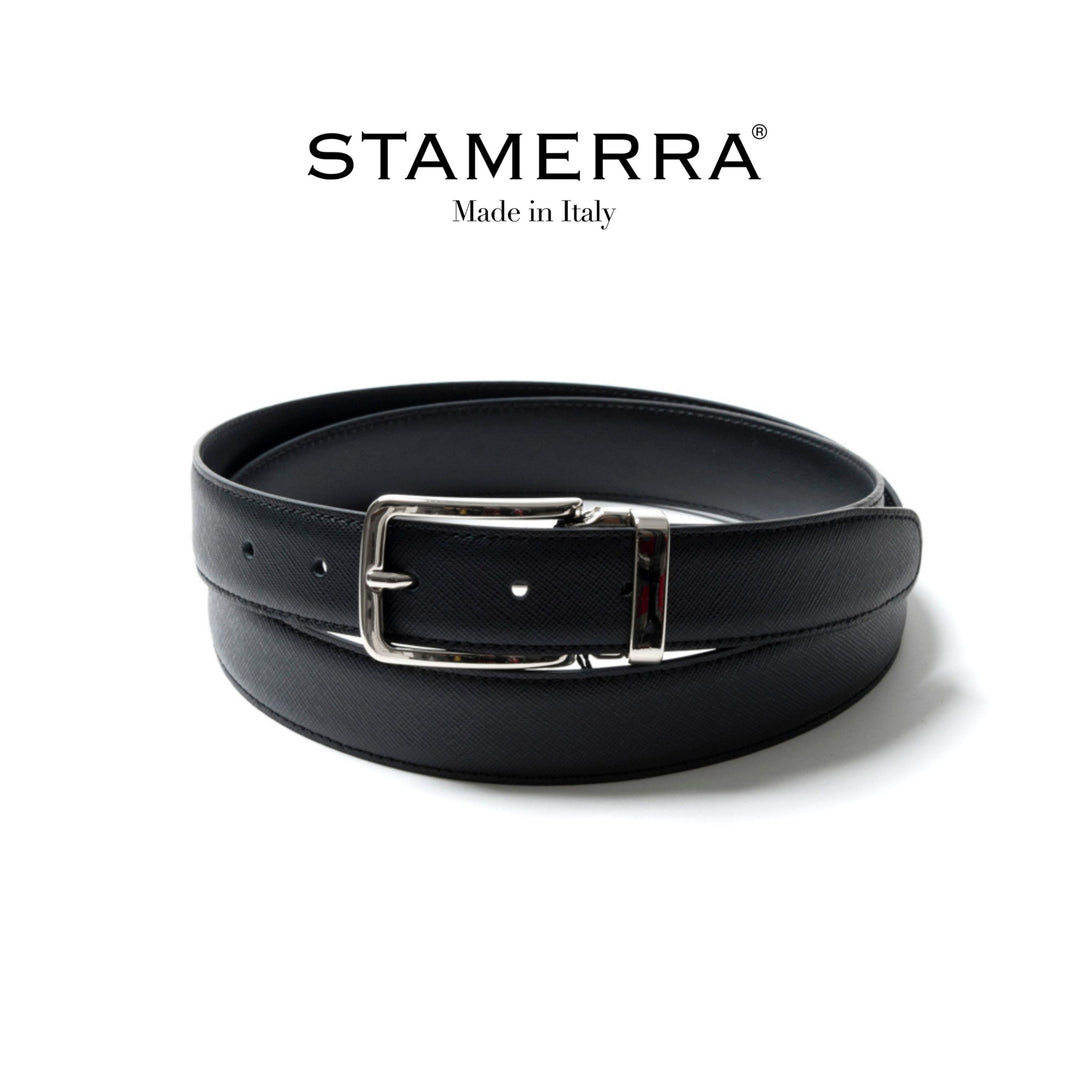 イタリア製リサイクルレザーベルト 30mm幅 STAMERRA(スタメッラ